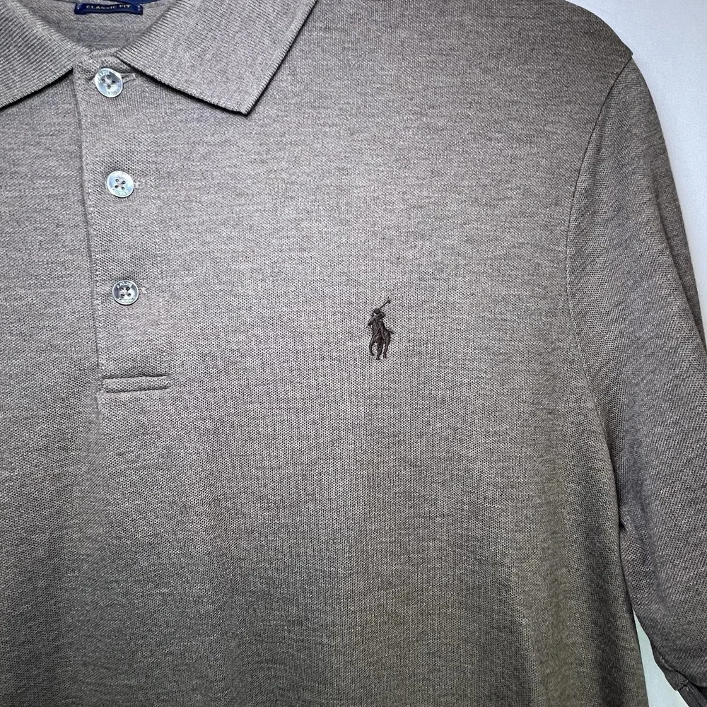 Polo Golf Ralph Lauren Men's XL‎ Brown Polo Short Sleeve